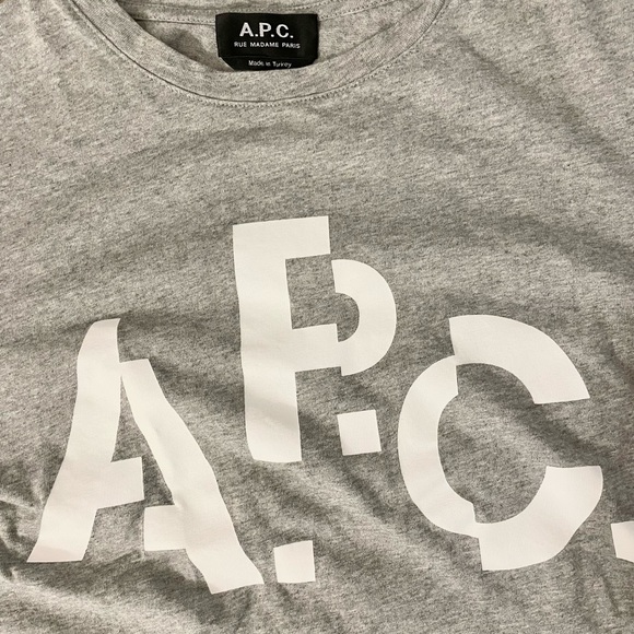 NWOT apc grey logo tshirt - Picture 2 of 3